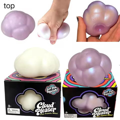 White&Purple Schylling Cloud Pleaser Slow Rising Squishy Stress Relief Squishy Anti-Anxiety Squeeze 
