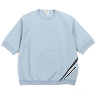 全新未使用 HERMES Run H 100% 純棉圓領短袖套頭衛衣，藍色，尺寸 XXXL，義大利製造，男款