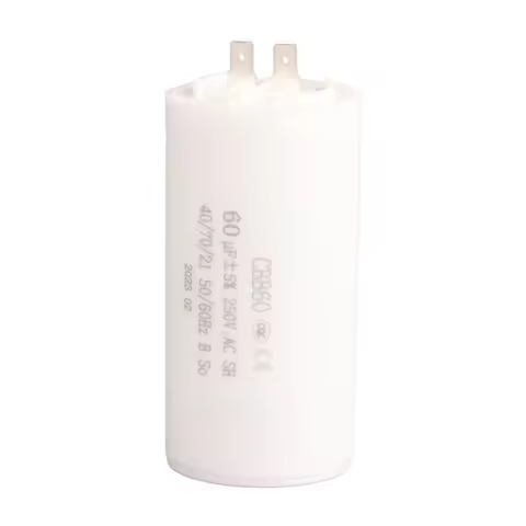 AC 250V CBB60 Cylinder Shaped Run Capacitor Motor Run Capacitor 60uF 50/60HZ Motor Capacitor for Mot