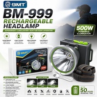 BM-999 White Super Bright Rechargeable Headlamp LED Head Torch Lamp Kepala Outdoor Camping Fishing H