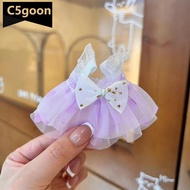 C5GOON Headmaster Dog Love Transparent Yarn Bow Dress Mini Cute Doll Clothing Plush Toys Accessories
