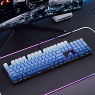 He Heng Rhino V104 Mechanical Keyboard Wired 104-Key Gaming Game Office High-Value Keyboard Green