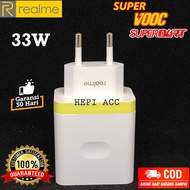 ADAPTOR REALME ORIGINAL 100% SUPER VOOC ORI KEPALA BATOK 33 WATT FLASH