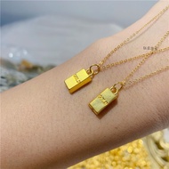 Women man 916 Mini Gold Bar Loket Charms Pendant Emas 916 Bar