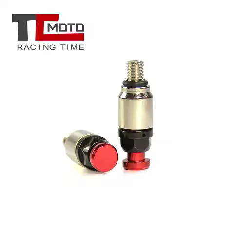 TCMOTO New 2pcs M5x0.8mm Motorcycle Screw Fork Bleeder Relief Valve Fork Relief Valve Front Inverted