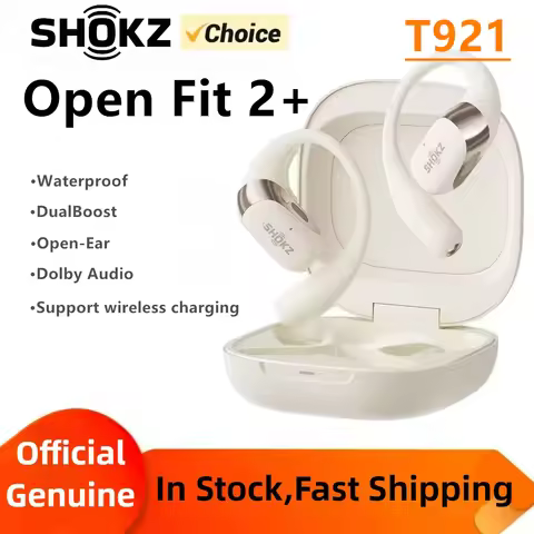 Shokz OpenFit 2+ T921 Open Hanging Ear Headsets Dolby Audio Wireless Bluetooth Earphones,DualBoost T