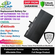 HICAP HP Laptop Battery CS03XL 46Wh for HP EliteBook 745 755 G3 HP EliteBook 840 850 G3 HP ZBook 15U