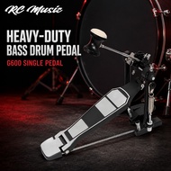 RC Music G600 Heavy-Duty Single Bass Drum Pedal with Beater | Kick Drum Foot Pedal