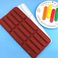 Finger Biscuit Silicone Mould 15 Cavities Cereal Bars Baking Mould Tiramisu Cake Eclair Chocolate Ba