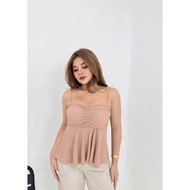 Atasan Lydia Tank Top Wanita Spageti (Include Cup Bra)