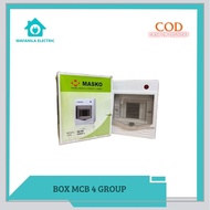 MCB BOX 4 GROUP + 9104L 9104 Lamp MCB House contains 4 IB INBOW OB OUTBOW