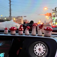 Hiasan Paparan Kreatif Kereta Cendawan Comel Hiasan Dalaman Kereta Baharu Hiasan Cendawan Mini Seron