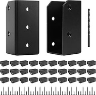 32 Pcs Deck Railing Brackets Connectors, 2x4" Brackets (Actual 1.5"x3.5") for Fence Railing Handrail