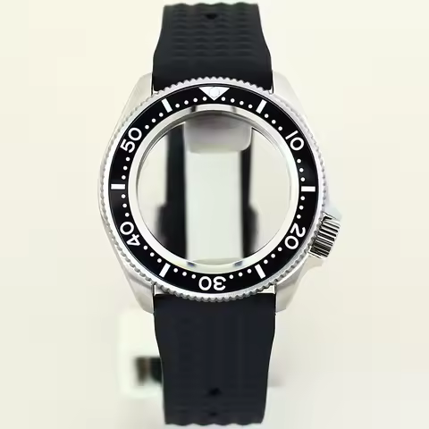 38mm at 3.8 Screw Crown Watch Case Ceramic Bezel Sapphire Glass For SKX013 Seiko NH35 NH36 NH38 NH34