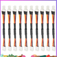 10PCS 3PIN Reduce PC Fan Speed Noise Extension Resistor Cable Wire 3 Pin Male to Female Connector fo