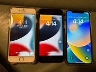 95%成新 iPhone X 256GB 黑色行貨 同iPhone 6s 白色 / iPhone 8 黑色 3部機都係行貨