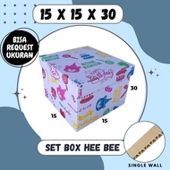 Birthday Box 15x15x30/15x15x20/15x15x10 Birthday Hampers Cardboard Happy Birthday Box Set Cardboard 