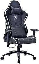 HDZWW Fashion Gaming Chair, Racing Computer Chairs, Adjustable Height Tilt Ergonomic Video Game Chair with Headrest and Lumbar Support (Color : Black)