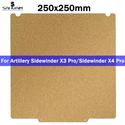 Pei 250x250mm For Artillery Sidewinder X4 Pro Build Plate Double Sided Textured PEI Spring Steel She