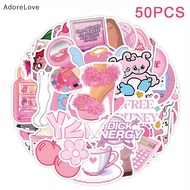ADL 50Pcs Y2K Series Barbie Pink Girl Graffiti Sticker Diy Decorative Stickers Laptop Luggage Phone Case Waterproof Sticker LE