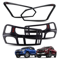 Headlight Cover + Tail Light Red Logo 2/4 Door Model Matte Black For Isuzu D-Max 1.9 Blue Power 4x2 