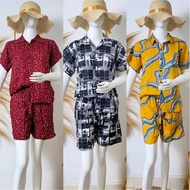 KEMEJA HOT PANTS COLLAR / PAJAMA SET SHIRT HOT PANTS