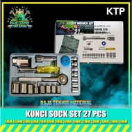KTP Shock Wrench Set 21 Pcs - Socket Wrench Set 21 pcs (4-21 mm) / Socket Wrench Set 21 Pcs
