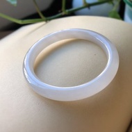 秒殺 超美的和田玉紫羅蘭手鐲 圈口51.5mm 超級冰紫料