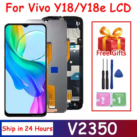 6.56' IPS LCD For VIVO Y18 LCD With Frame Replacement For Vivo Y18E LCD V2350 Display Touch Screen D