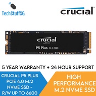Crucial P5 Plus [500GB/1TB/2TB] PCIE 4.0 M.2 NVME Internal High Speed SSD - Read and Write Speeds up to 6600 MB/s