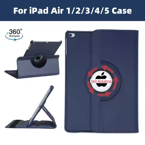 For iPad Air 4 5 Case 10.9inch 2022 360 Rotating Stand Tablet Cases For iPad Air 1 2 Cover 9.7'' For