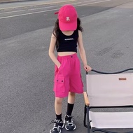 HYS Girls Summer Short Pants Kids Girls Casual Pants Childrens Trousers
