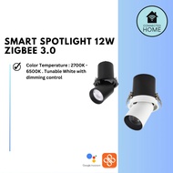 Smart Zigbee 3.0 Spotlight 12W | 2700K-6500K | Tuya Powered | 3 Years Warranty