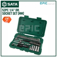 [SATA] 52PCS 1/4" DR. Socket Set [MM] | Professional Metric Socket Set | 09002
