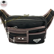 BS L Size Canvas Waist Bag Travel Casual Pouch Bag Chest Bag Pouch Bag