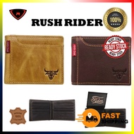 RUSH RIDER ORIGINAL GENUINE LEATHER WALLET MEN WOMEN DOMPET BEG DUIT WALLET KULIT BRANDED PREMIUM QU