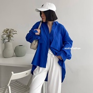 Shirt Crinkle Oversize - Kemeja Crinkle Model Oversize - Kemeja wanita Crinkle Atasan