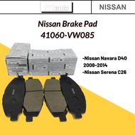 100% ORIGINAL NISSAN BRAKE PAD NAVARA D40 (OLD),SERENA C26 FRONT BRAKE PAD (41060-VW085)