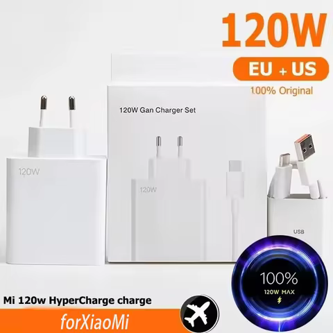 120W For Xiaomi-Fast Charger Mi 12T 13T 12 14 Pro,Turbo Charger, 6A Cable For Redmi K70 K60 K50 POCO