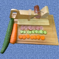 Wood Sausage Cut Oak Block With Cutter