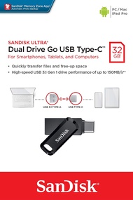 (พร้อมส่ง) Sandisk Dual Drive Go USB Type-C 32GB แฟลชไดร์ฟ รุ่น SDDDC3_032G_G46 by MP2002 ประกัน 5 ป