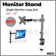 M051 Single TV Monitor Arm Desk Monitor Stand 14-27 Inch (CLAMP TYPE)