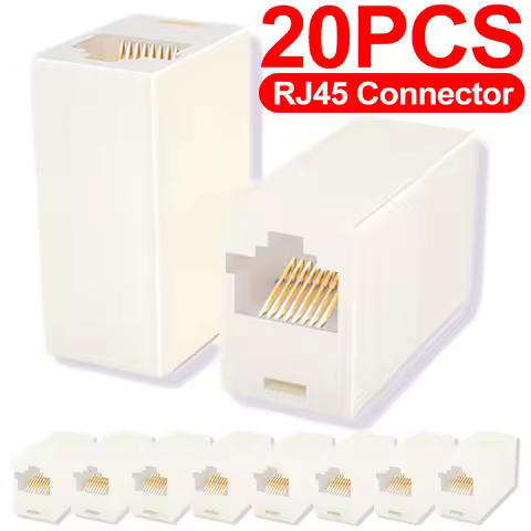 RJ45 Network Cable Connector Double-pass Head Network Straight-Through Head Computer Broadband Netwo