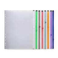 BOCO Binder Compatible File Pocket Document Storage Bag 8 Pcs Clear Plastic Zipper Binder Pockets A4