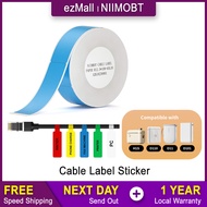 NIIMBOT Cable Label for D11 D110 D101 H1S Cord Tag Printer Sticker Maker Paper with Self-Adhesive