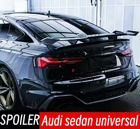 Audi Sedan Universal Spoiler For A3 A4 A5 A6 A7 B6 B7 B8 8.5 B9 C7 Black Carbon Fibe Rear Trunk Lid 