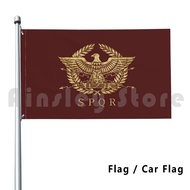 ☭Roman Empire Eagle Emblem-Vintage Gold Flag Car Flag Funny Roman Empire Eagle Military Empire I ☫✌