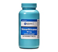 Reliable 1 Simethicone 80mg Anti-Gas 100 Peppermint Tablets (2 Bottles)