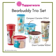Tupperware Bearbuddy Trio Set Tumbler Canister Botol air Bekas Makanan