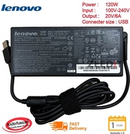 (ส่งฟรี ประกัน 1 ปี) Lenovo Adapter ของแท้ 20V/6A 120W หัว USB สายชาร์จ Lenovo IdeaCentre AIO A340-2